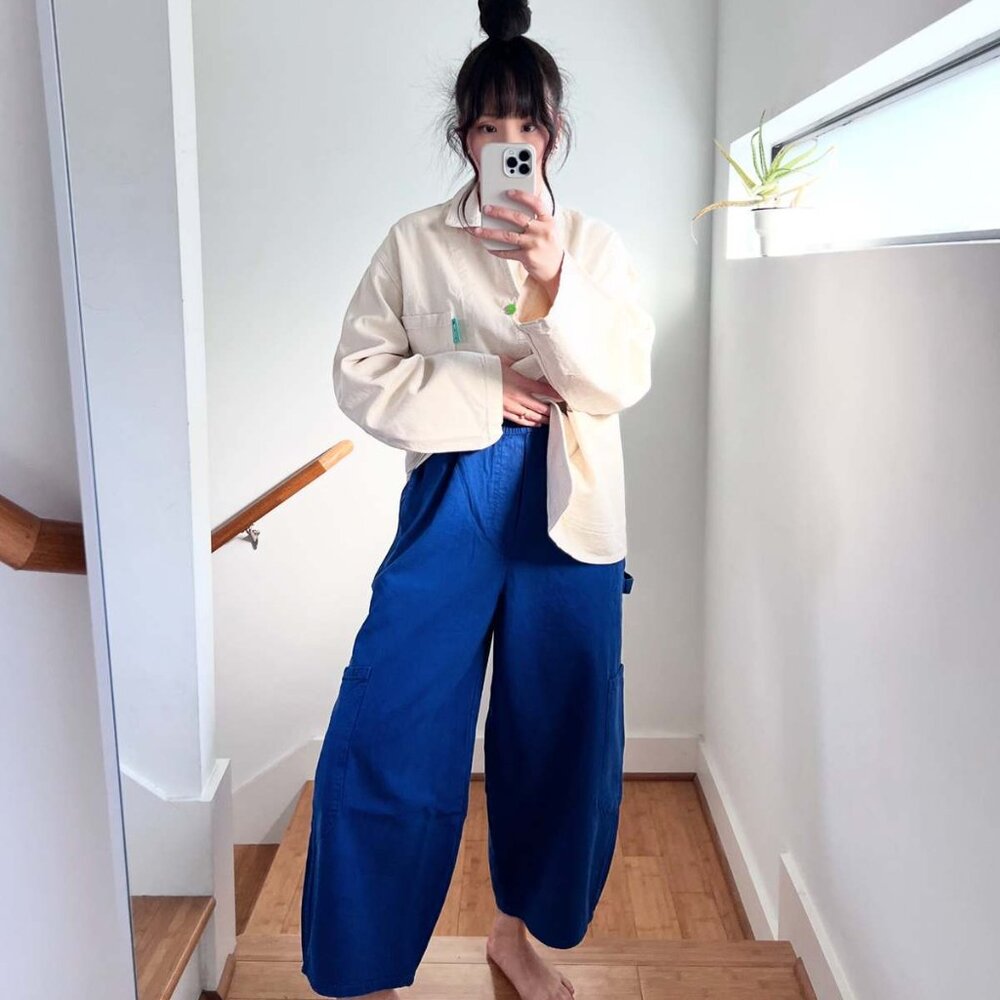 Meals Clothing Chef Pants in Blueberry, Size S/M (Old Sizing) Excellent Cond.